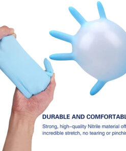 Alternative view of Blue Nitrile Gloves 4 Mil Strong Grip