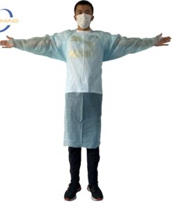 Alternative view of CPE Isolation Gown with Thumb Loops Disposable Waterproof