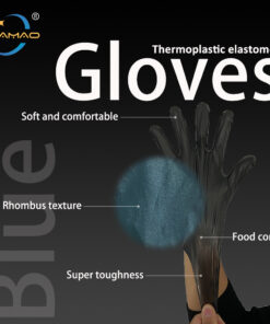 Black TPE Gloves for Professional Kitchens and BBQ