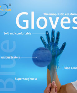 Alternative view of Blue TPE Hybrid Gloves Durable Comfort Fit