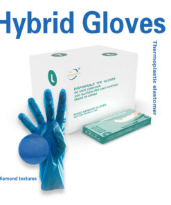 Tpe Gloves,Hybrid Gloves,Thermoplastic Elastomer Gloves,Blue,g2.0(M)