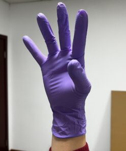 purple nitrile gloves