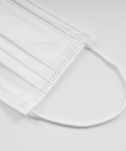 Alternative view of White 3-Ply Face Mask with Ear Loops ASTM Level 1
