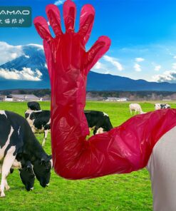 Veterinary disposable long-arm gloves