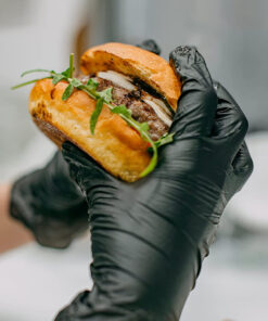 Alternative view of Biodegradable Black Nitrile Gloves 6 Mil 9 Inch