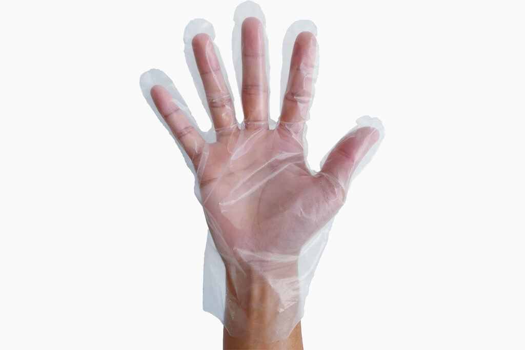 Disposable cpe gloves