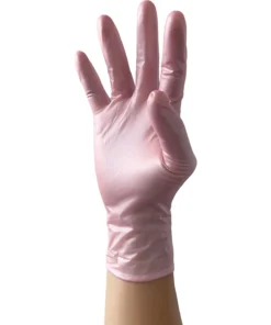 Pink Pearl Powder Nitrile Gloves - Powder Free