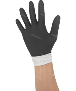 Heavy Duty Nitrile Gloves- 2-Layer Black and White Construction - 6mil-02