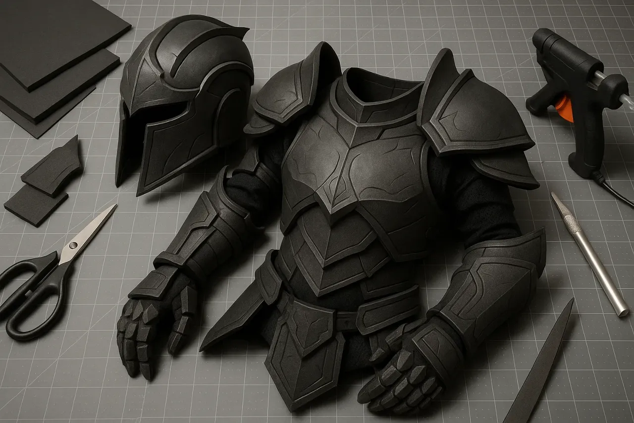 Example of detailed cosplay armor made from EVA foam