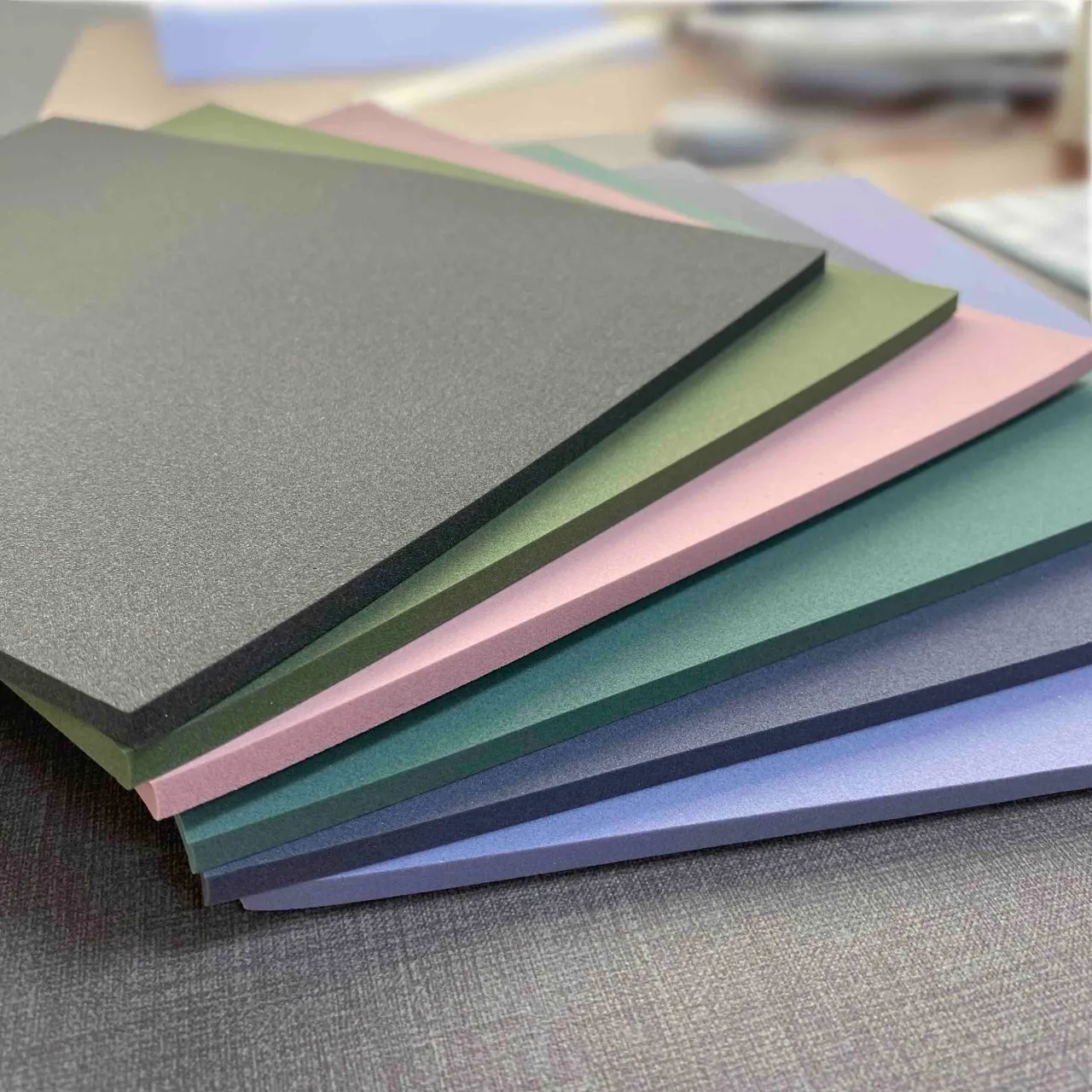 Stacked EVA foam sheet materials
