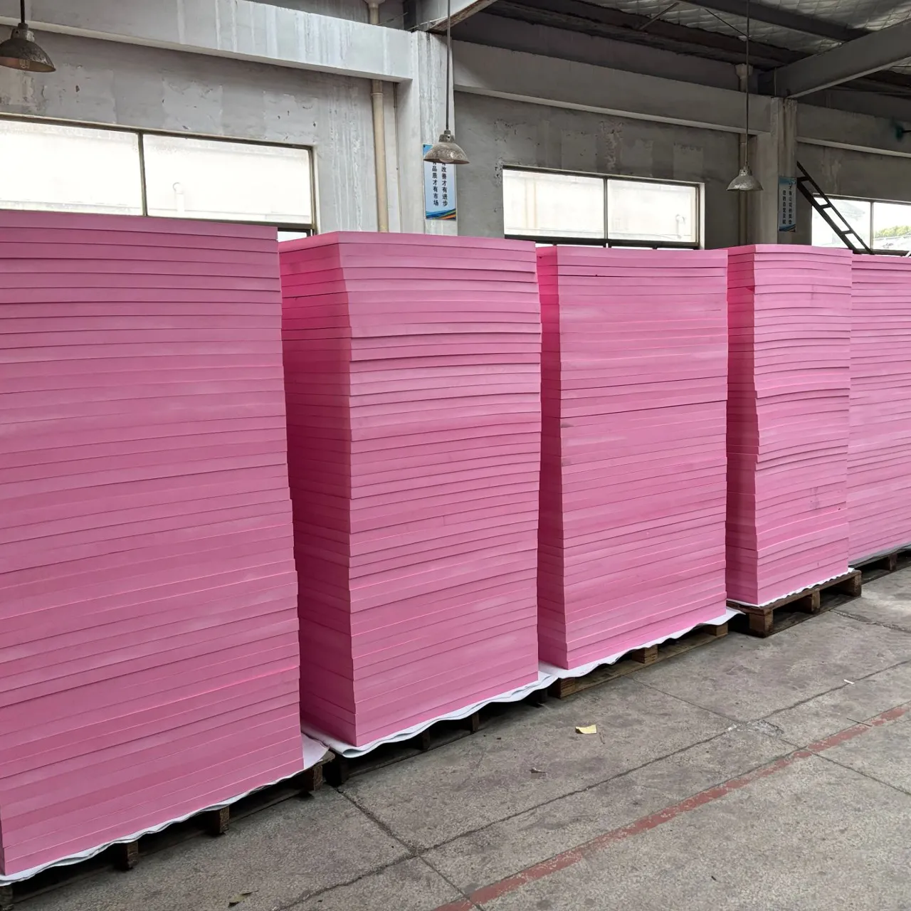 Pink EVA foam sheet material with smooth finish